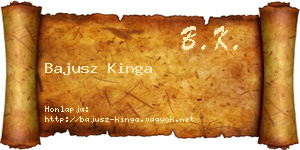 Bajusz Kinga névjegykártya