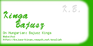 kinga bajusz business card